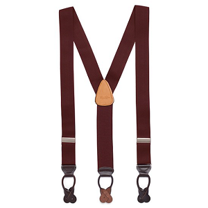 Solid Suspenders - Burgundy